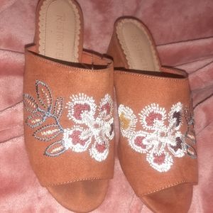 Restricted Embroidered Sandals